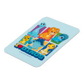 Dino Ranch | Spaß und farbenfrohe Dinosaurier Magnet (Linke Seite)