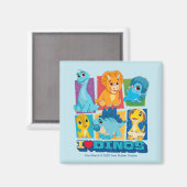 Dino Ranch | Spaß und farbenfrohe Dinosaurier Magnet (Vorderseite/Rückseite)