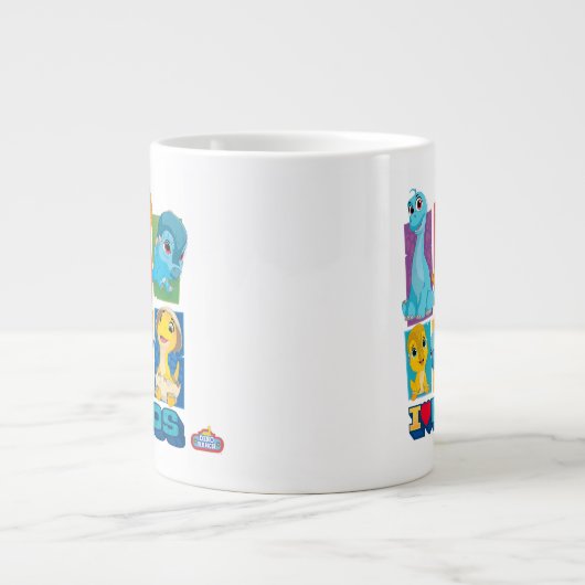 Dino Ranch | Spaß und farbenfrohe Dinosaurier Ries Jumbo-Tasse (Vorderseite)