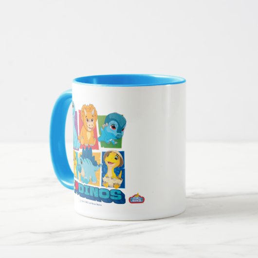 Dino Ranch | Spaß und farbenfrohe Dinosaurier Tasse (Vorderseite Links)