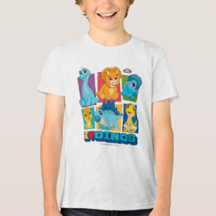 Dino Ranch Spaß und farbenfrohe Dinosaurier Tri-Blend Shirt