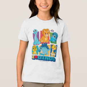 Dino Ranch Spaß und farbenfrohe Dinosaurier Tri-Blend Shirt