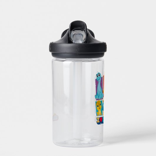 Dino Ranch | Spaß und farbenfrohe Dinosaurier Trinkflasche (Vorne)