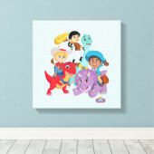 Dino Ranch Yee Haw! Leinwanddruck (Insitu (Holzboden))