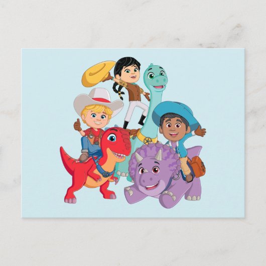 Dino Ranch Yee Haw! Postkarte (Vorderseite)