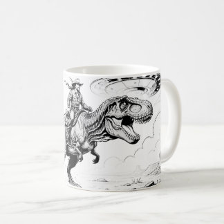 Dino-reitender Cowboy Kaffeetasse