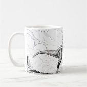 Dino-reitender Cowboy Kaffeetasse (Links)