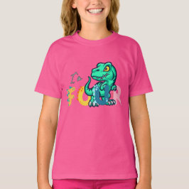 Dino Rex Ich bin 4 Geburtstagskamerad vier Zurück  T-Shirt