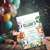 Dino Roar 5. Geburtstag Bash Einladung