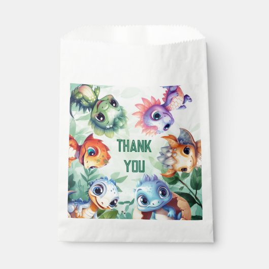 Dino Roar Birthday Bash Fvor Bags Geschenktütchen (Vorderseite)