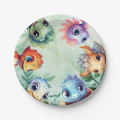 Dino Roar Birthday Bash Pappteller (Vorderseite)