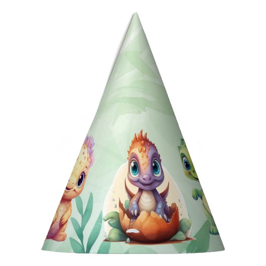 Dino Roar Birthday Bash Party Hat Partyhütchen (Links)