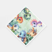 Dino Roar Birthday Bash Serviette (Ecke)