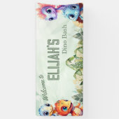 Dino Roar Birthday Bash Willkommen Banner (Vertikal)