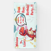 Dino Roar Birthday Party Banner (Vertikal)
