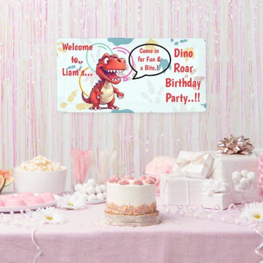 Dino Roar Birthday Party Banner (Party)