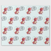 Dino Roar Gift Geschenkpapier (Flach)