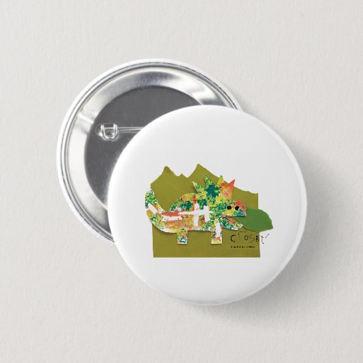 Dino Roar - Kinder Kunst für das CHOC Button (Vorne & Hinten)