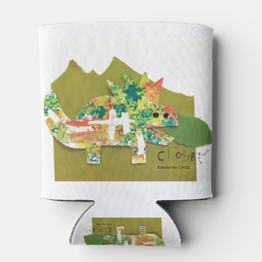 Dino Roar - Kinder Kunst für das CHOC Dosenkühler (Rückseite)