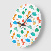 Dino Roar Large Clock Große Wanduhr (Winkel)