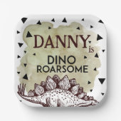 Dino Roarsome Party Plate Design Pappteller (Vorderseite)