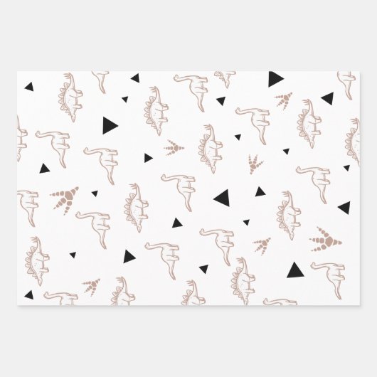 Dino Roarsome Warping Paper Geschenkpapier Set (Vorderseite)