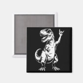 Dino Rock N Roll Rock Music Rock Dinosaur Men Wome Magnet (Vorderseite/Rückseite)
