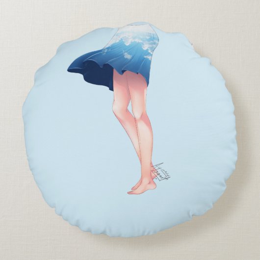 Dino Rundes Kissen (Rückseite)