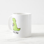 Dino-Säge Funny Dinosaur Tool Pun Kaffeetasse (Vorderseite Links)