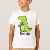 Dino-Säge Funny Dinosaur Tool Pun T-Shirt (Vorderseite)