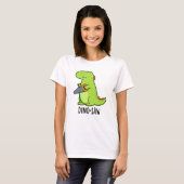 Dino-Säge Funny Dinosaur Tool Pun T-Shirt (Vorne ganz)
