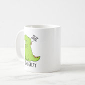 Dino-salty Funny Dinosaur Pun Kaffeetasse (Vorderseite Links)