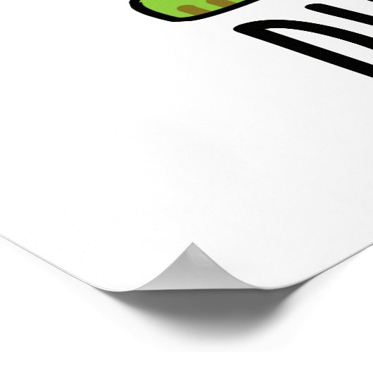 Dino-salty Funny Dinosaur Pun Poster (Ecke)