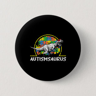 Dino-saur Autismus Aufklärungsgeschenke für Kinder Button