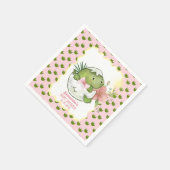 Dino-Schlüpf-Tischdecken mit Bogen und Blumen für Serviette (Ecke)