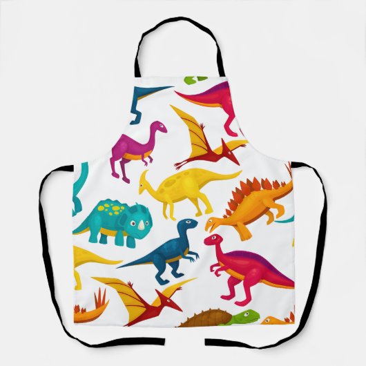 Dino-Schnittmuster-Aufkleber Schürze (Vorderseite)