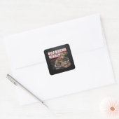 Dino - Schutz endloser Weisheit Quadratischer Aufkleber (Umschlag)