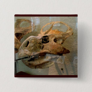 Dino Skull Ölgemälde Button