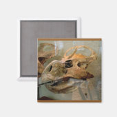 Dino Skull Ölgemälde Magnet (Vorderseite/Rückseite)