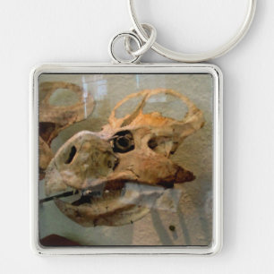 Dino Skull Ölgemälde Schlüsselanhänger