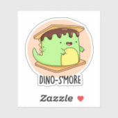 Dino-smore Funny Dinosaur Smore Pun Aufkleber (Blatt)