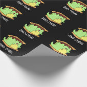 Dino-smore Funny Dinosaur Smore Pun Dark BG Geschenkpapier (Ecke)