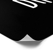 Dino-smore Funny Dinosaur Smore Pun Dark BG Poster (Ecke)