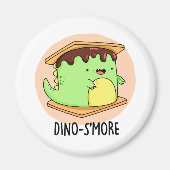 Dino-smore Funny Dinosaur Smore Pun Magnet (Vorne)