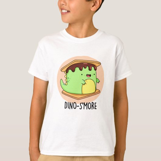 Dino-smore Funny Dinosaur Smore Pun T-Shirt (Vorderseite)