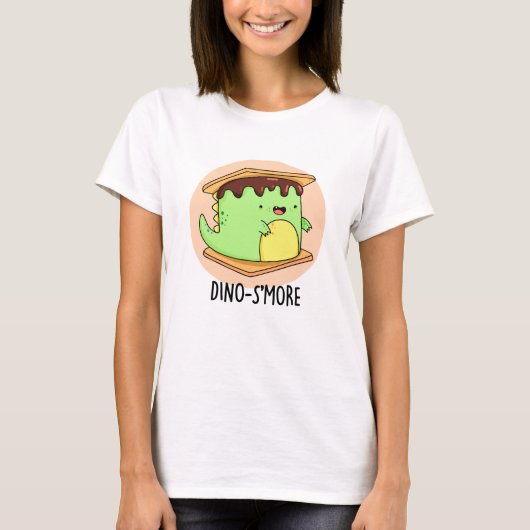 Dino-smore Funny Dinosaur Smore Pun T-Shirt (Vorderseite)