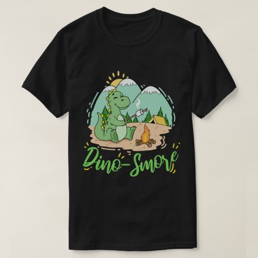 Dino S'mores Camping Geschenk Dinosaur Camp Smores T-Shirt (Design vorne)