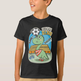 Dino Soccer Niedlich Funny T-Shirt