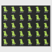 Dino sore Funny Irritated Dinosaur Pun Dark BG Geschenkpapier (Flach)
