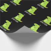 Dino sore Funny Irritated Dinosaur Pun Dark BG Geschenkpapier (Ecke)